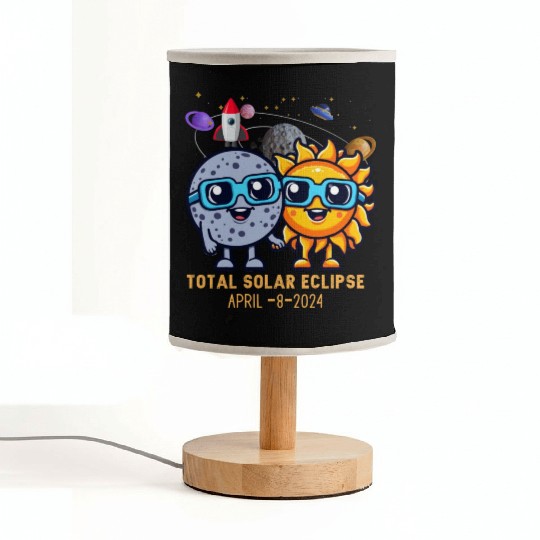 Total solar eclipse 4-8-2024: Sun and Moon love Fabric Lamps