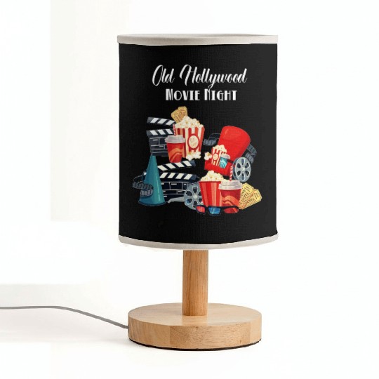 Popcorn Vintage Movie Night Fabric Lamps