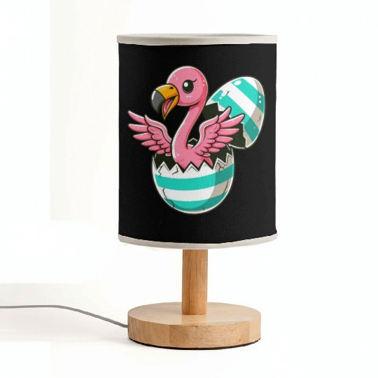 Flamingo Hatching from Easter Egg Easter Surprise Fabric Lamps
