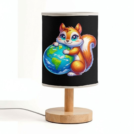 Squirrel for Earth Environmental Nature Fabric Lamps