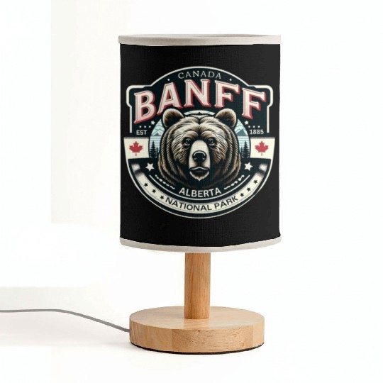 Banff National Park, Alberta Canada grizzly bears Fabric Lamps