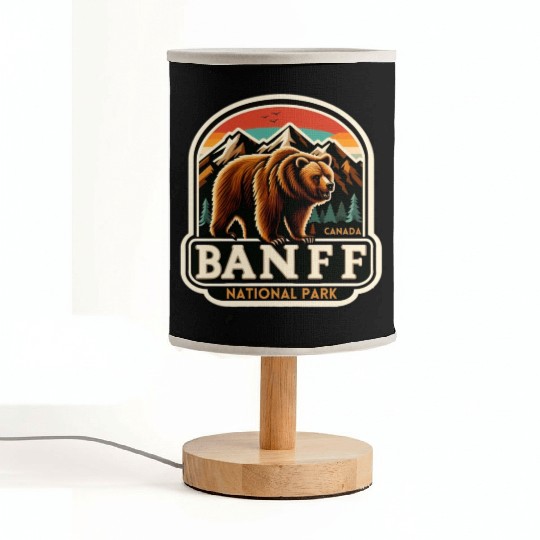 Banff National Park, Alberta Canada grizzly bears Fabric Lamps