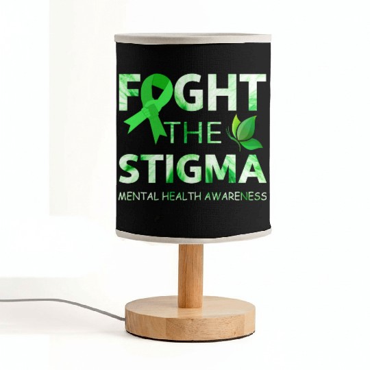Fight The Stigma Mental Health Awareness Green Fabric Lamps