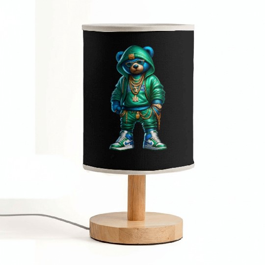 Hustle Anarchy green royal bear Fabric Lamps