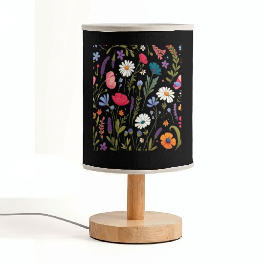 Botanical Bliss Wildflower Bouquet Nature Lover Fabric Lamps