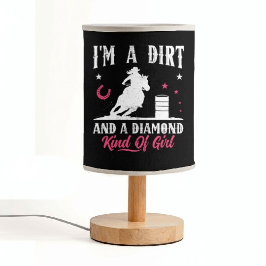 Horse Barrel Racing Girl Barrel Racer Fabric Lamps