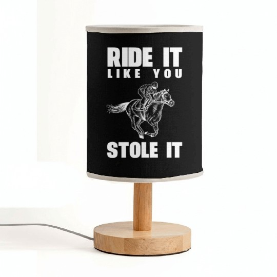 Funny Kentucky derby horse racing jockey Fabric Lamps