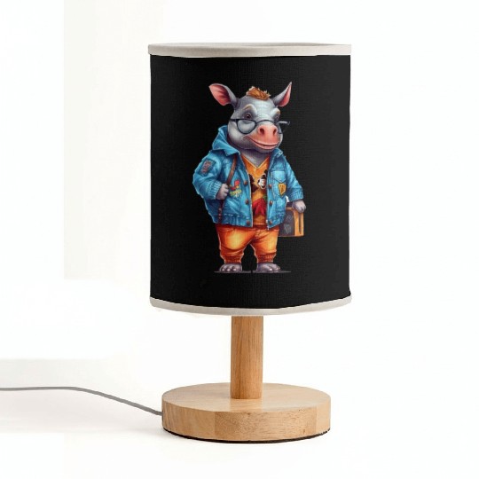 Cute Rhinoceros Cartoon Fabric Lamps