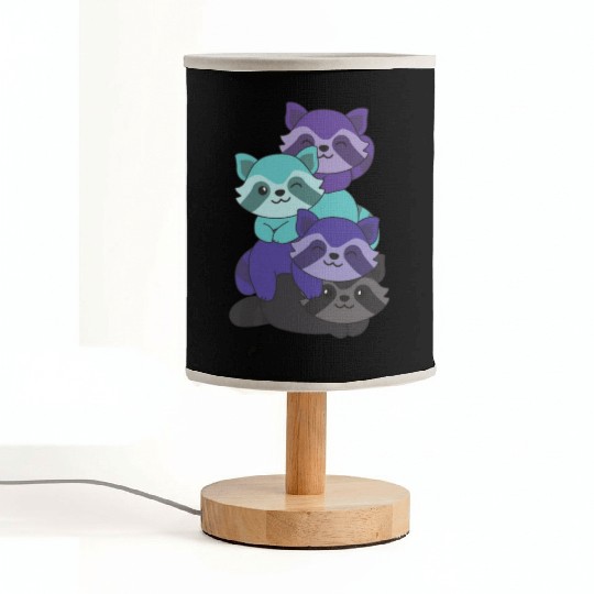Alexigender Flag Pride Lgbtq Cute Raccoon Fabric Lamps