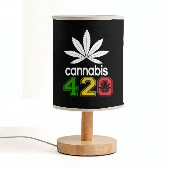 Humorous 420 Authentic Herb Weed Marijuana Design Fabric Lamps