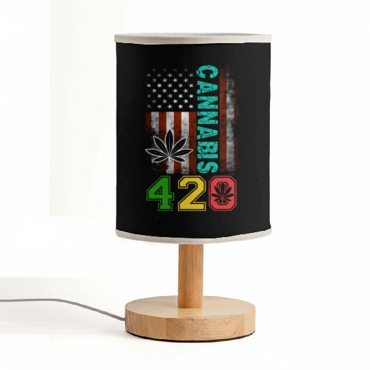 Amusing 420 American Herb Weed Marijuana Design Fabric Lamps