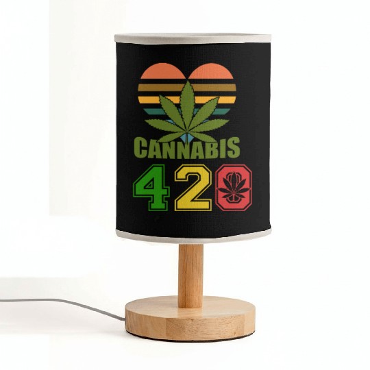 Hysteric 420 Love Good Herb Weed Marijuana Design Fabric Lamps