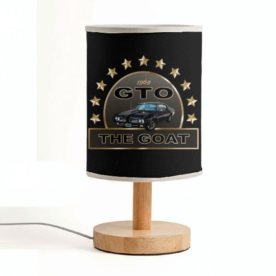 VINTAGE 1969 GTO MUSCLE CAR IS THE GOAT Fabric Lamps