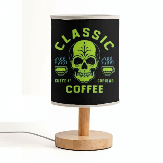 coffee classic skull Fabric Lamps