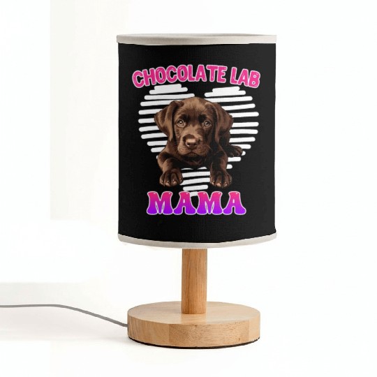 Labrador Retriever CHOCOLATE LAB MOM Labrador Fabric Lamps