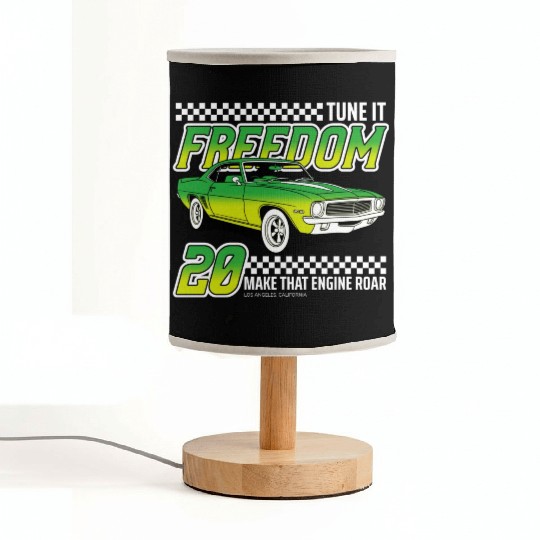 Racing OLD car illustrated | muscle car Fabric Lamps