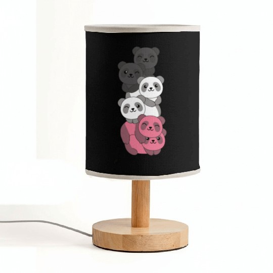 Femaric Flag Pride Lgbtq Cute Panda Fabric Lamps