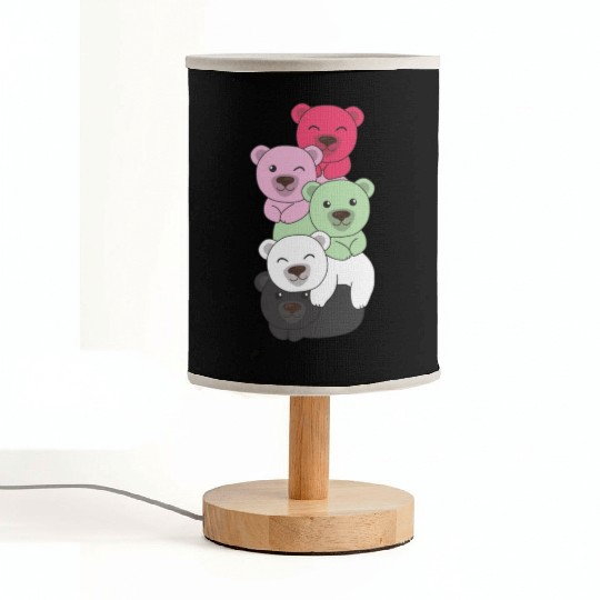 Recipromantic Flag Pride Lgbtq Cute Bear Fabric Lamps