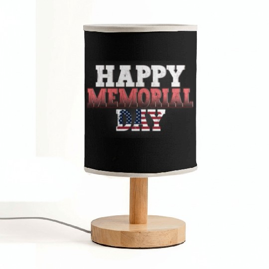 Patriotic Memorial Day Flag Design Fabric Lamps