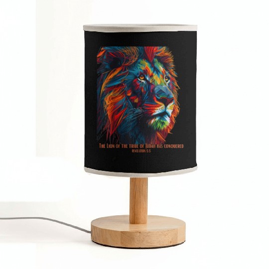 Lion of Judah Jesus Revelation Bible Verse Christ Fabric Lamps