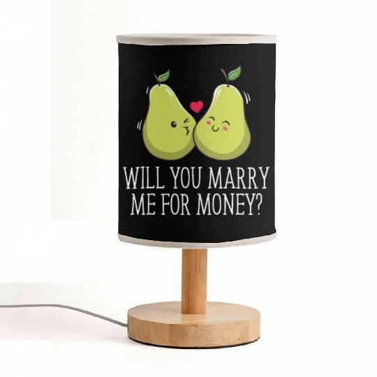 Will You Marry Me For Money Wedding Sarcastic Fabric Lamps
