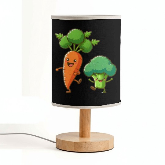Carrot Dancing with Broccoli Fabric Lamps