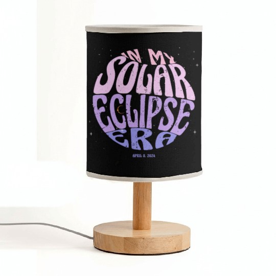 In My Solar Eclipse Era Groovy April 8th 2024 Fabric Lamps