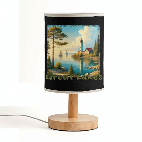 Great Lakes USA - Sailing and Motorboating Fabric Lamps