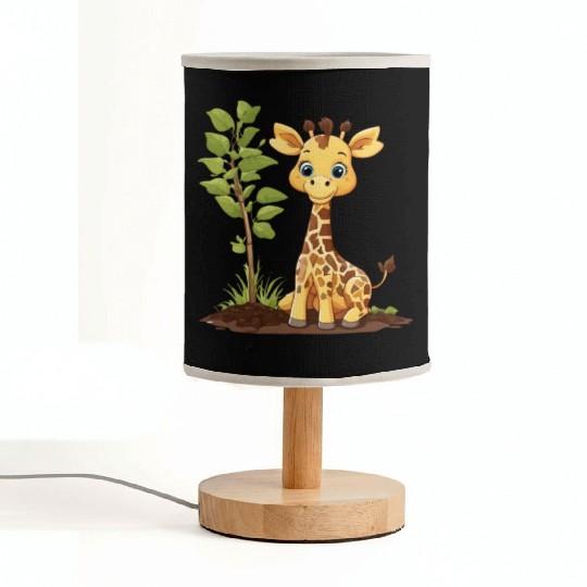 Earth Day Giraffe: Vibrant, Cute Design Fabric Lamps