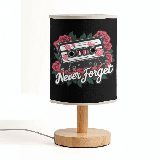 A cassette tape colored with roses Fabric Lamps