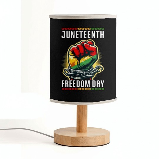 Juneteenth breaking chains, embracing freedom Fabric Lamps