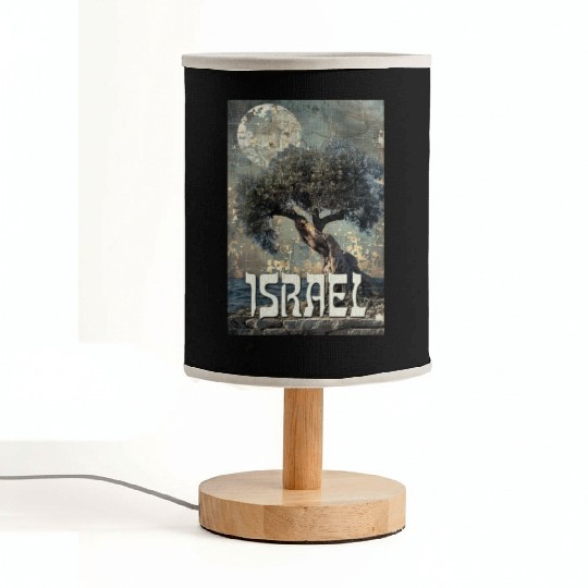 Israeli Scene with Olive Tree and the Fabric Lamps