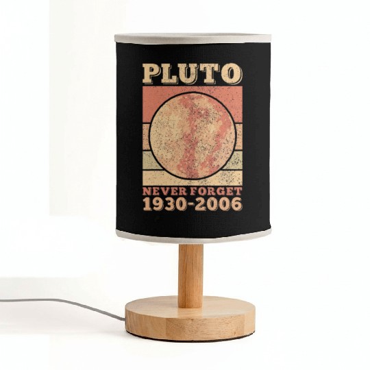 Pluto Never Forget Space Science Astronomy Fabric Lamps