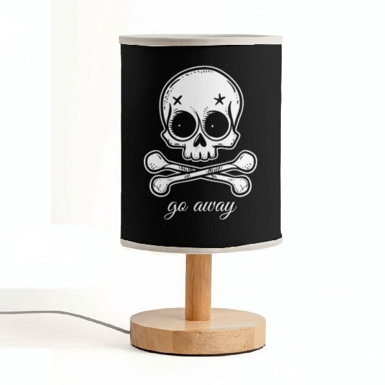Go Away | Skull and Crossbones Fabric Lamps