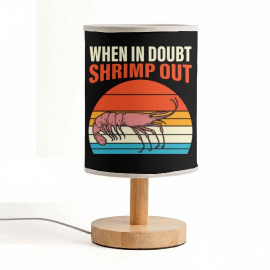 When In Doubt Shrimp Out Retro BJJ Brazilian Fabric Lamps