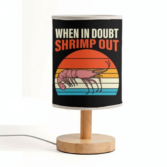When In Doubt Shrimp Out Retro BJJ Brazilian Fabric Lamps