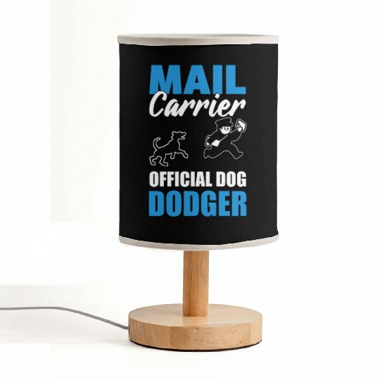 Funny Mailman And Dog Postal Worker Fabric Lamps
