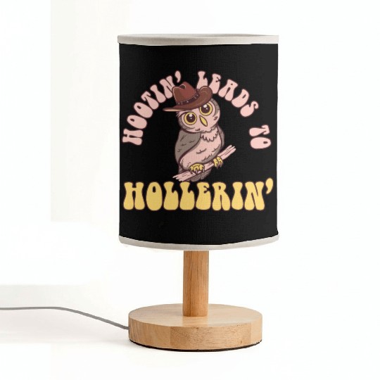 Hootin' Leads To Hollerin' Funny Cowboy Cowgirl Fabric Lamps