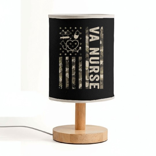 VA Nurse Camouflage Patriotic US Flag Nurse Life Fabric Lamps