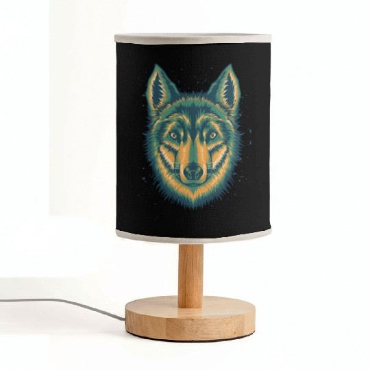 Wolf Fabric Lamps Cool Vintage Green Wolves Canine Dog