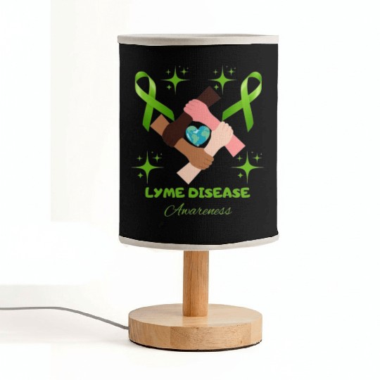Lime Green Ribbon Lyme Disease Awareness Fabric Lamps