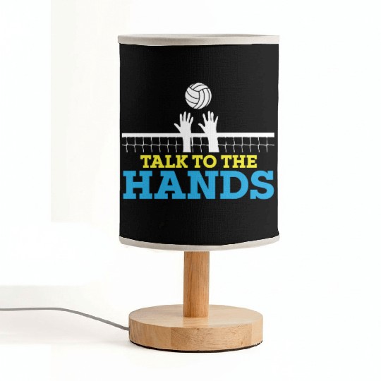 Funny Volleyball Player Talk To The Hands Fabric Lamps