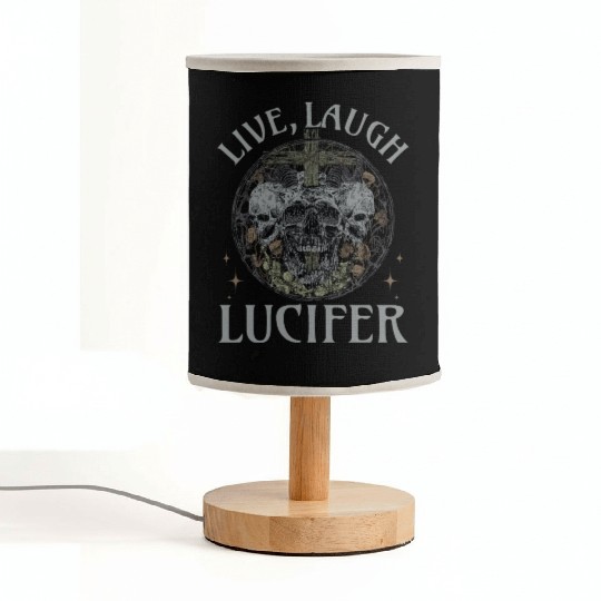 Live Love Lucifer Goth Festival Death Metal Fabric Lamps