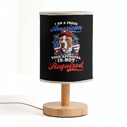 4th Of July Baseball Proud American No Aproval Fabric Lamps