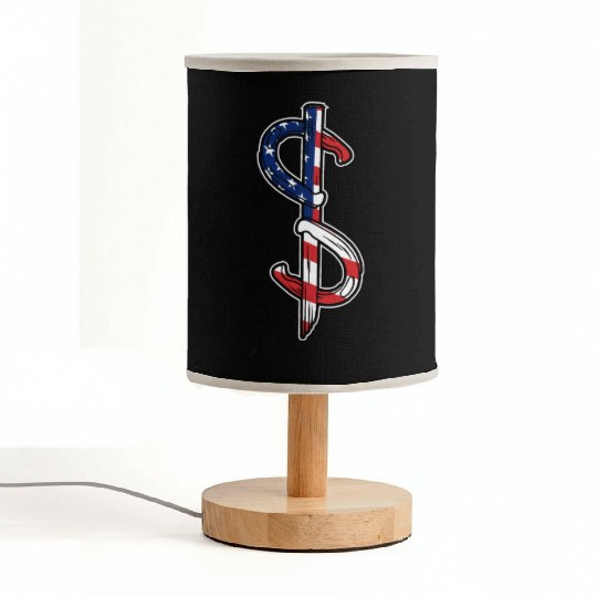 Horseshoe Pitching USA FLag Fabric Lamps
