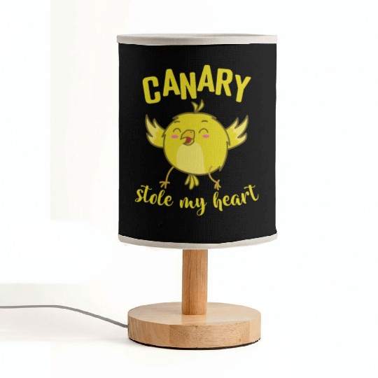 Canary Stole my Heart Yellow cute Bird Fabric Lamps