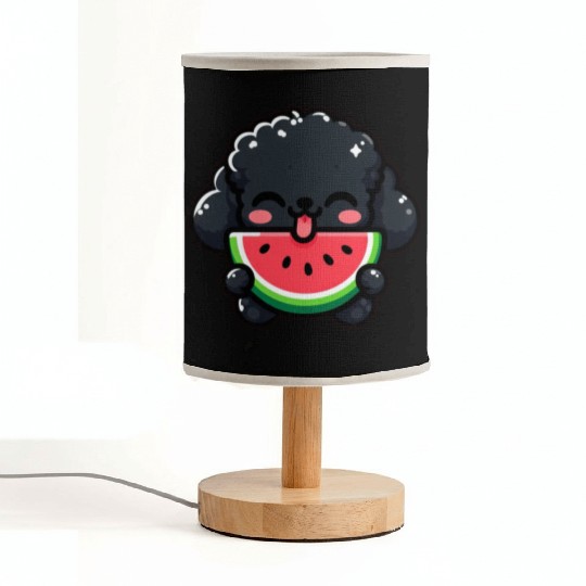 Summery Poodle with Watermelon Fabric Lamps