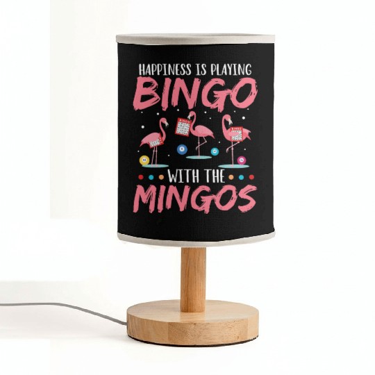 Funny Bingo Player Happiness Flamingo Fabric Lamps