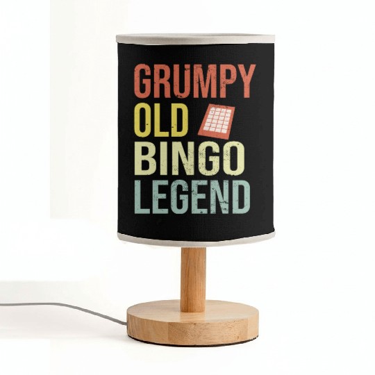 Grumpy old Bingo Legend Bingo Player Fabric Lamps