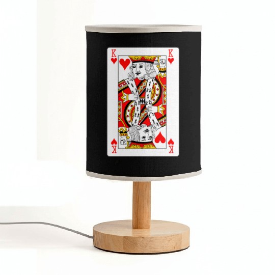 King of Hearts Playing Card Fabric Lamps